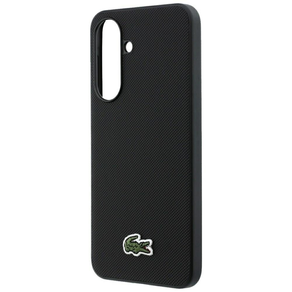 Lacoste Samsung Galaxy A57 5G - Σκληρή Θήκη με Πλαίσιο Σιλικόνης - Iconic Petit Pique Woven Logo - Black