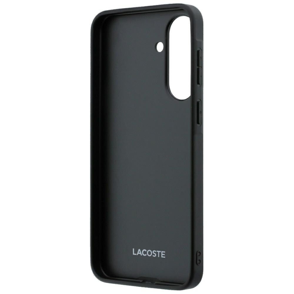 Lacoste Samsung Galaxy A57 5G - Σκληρή Θήκη με Πλαίσιο Σιλικόνης - Iconic Petit Pique Woven Logo - Black