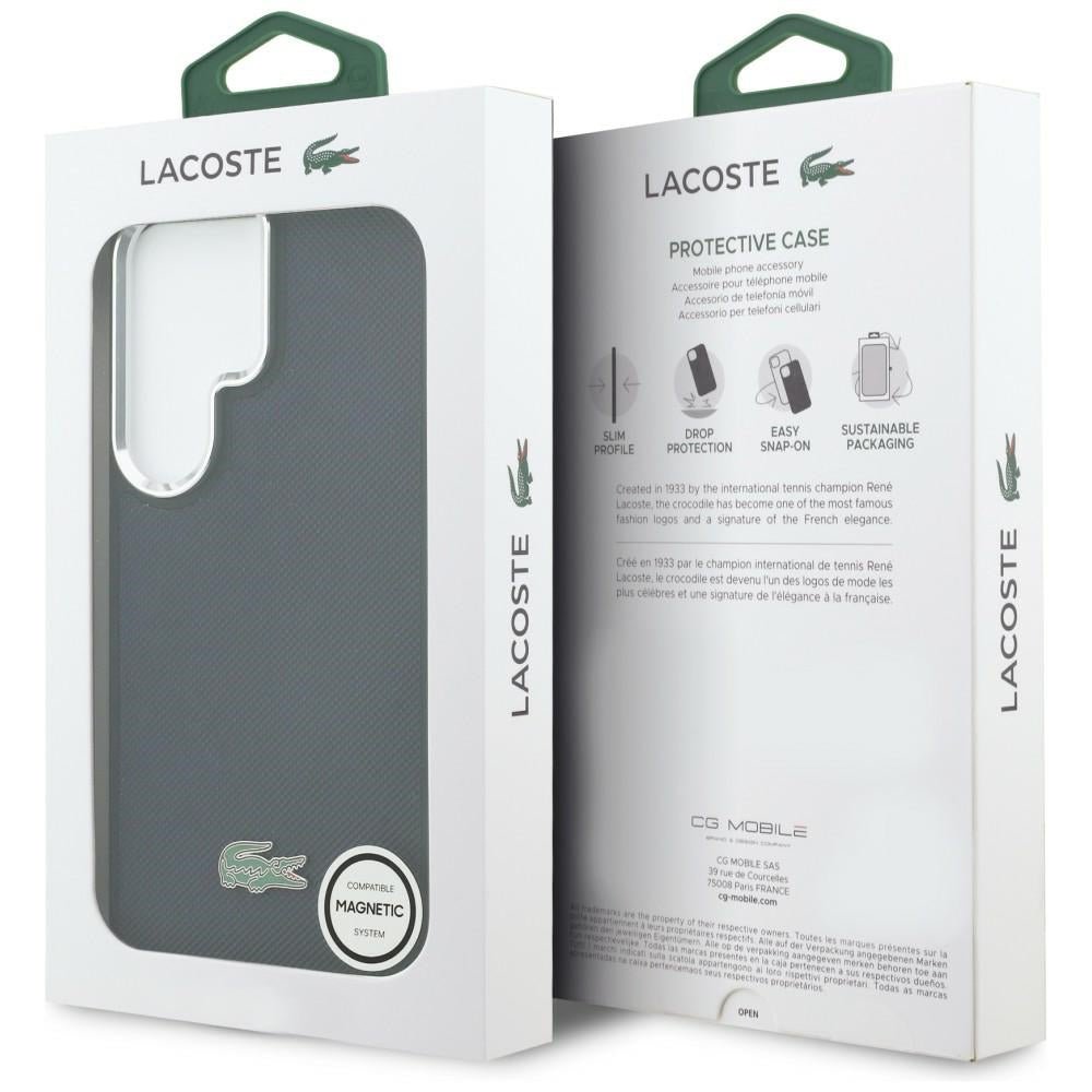 Lacoste Samsung Galaxy S26 Ultra - Σκληρή Θήκη με Πλαίσιο Σιλικόνης - Full Wrap Petit Pique MagSafe - Navy Blue