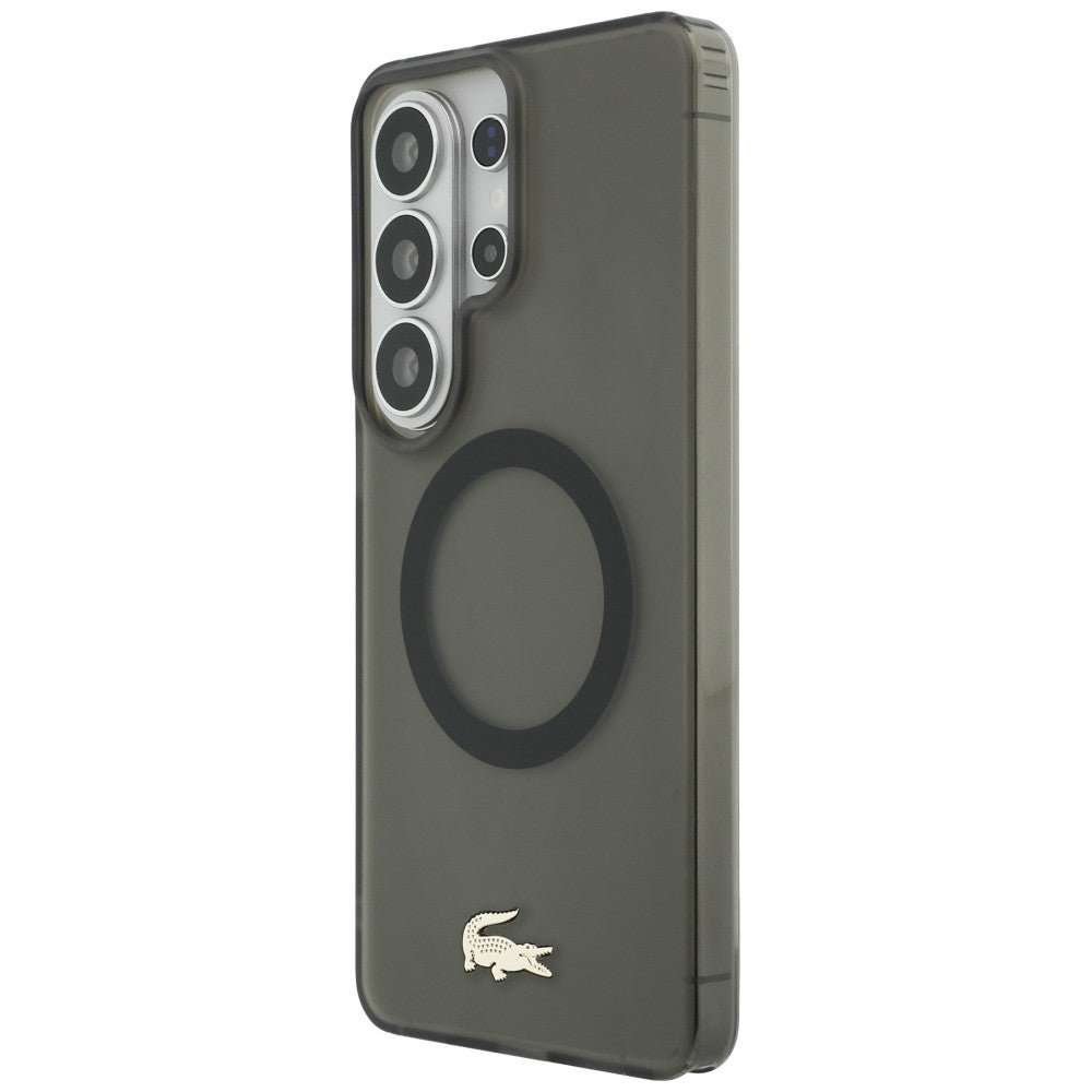 Lacoste Samsung Galaxy S26 Ultra - Σκληρή Θήκη με Πλαίσιο Σιλικόνης - Shockproof Frosted Gold Logo MagSafe - Black