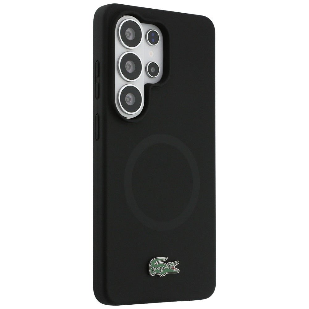 Lacoste Samsung Galaxy S26 Ultra - Σκληρή Θήκη με Πλαίσιο Σιλικόνης - Silicone Metal Croc Logo MagSafe - Black