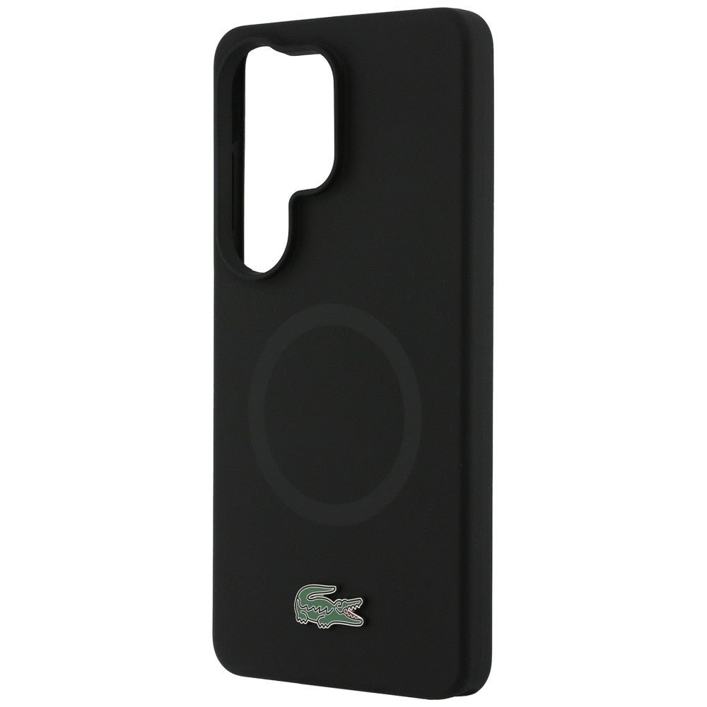 Lacoste Samsung Galaxy S26 Ultra - Σκληρή Θήκη με Πλαίσιο Σιλικόνης - Silicone Metal Croc Logo MagSafe - Black