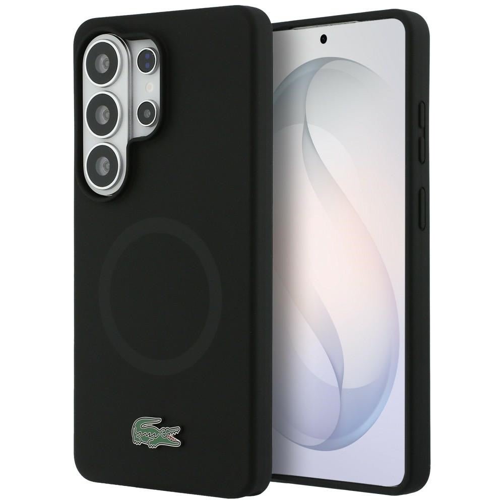 Lacoste Samsung Galaxy S26 Ultra - Σκληρή Θήκη με Πλαίσιο Σιλικόνης - Silicone Metal Croc Logo MagSafe - Black