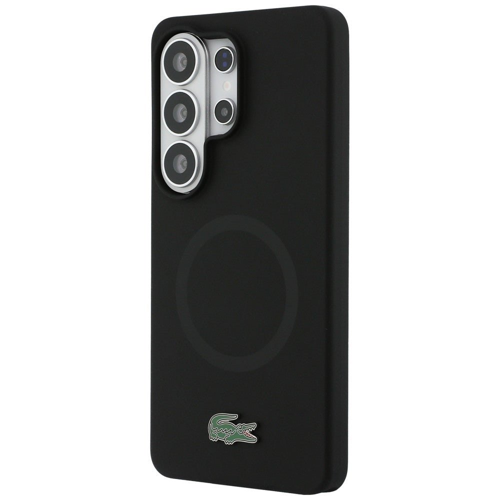Lacoste Samsung Galaxy S26 Ultra - Σκληρή Θήκη με Πλαίσιο Σιλικόνης - Silicone Metal Croc Logo MagSafe - Black