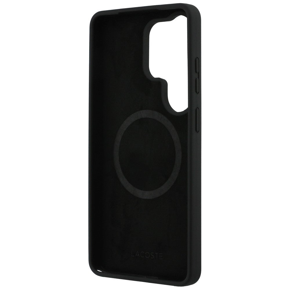 Lacoste Samsung Galaxy S26 Ultra - Σκληρή Θήκη με Πλαίσιο Σιλικόνης - Silicone Metal Croc Logo MagSafe - Black