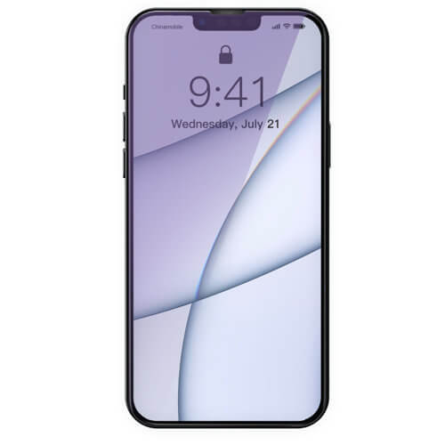 Baseus iPhone 13 Pro Max 0.3mm Anti - Blue Light Case Friendly Full Screen Αντιχαρακτικό Γυαλί Οθόνης - 2 Τεμάχια - Black - SGQP010501