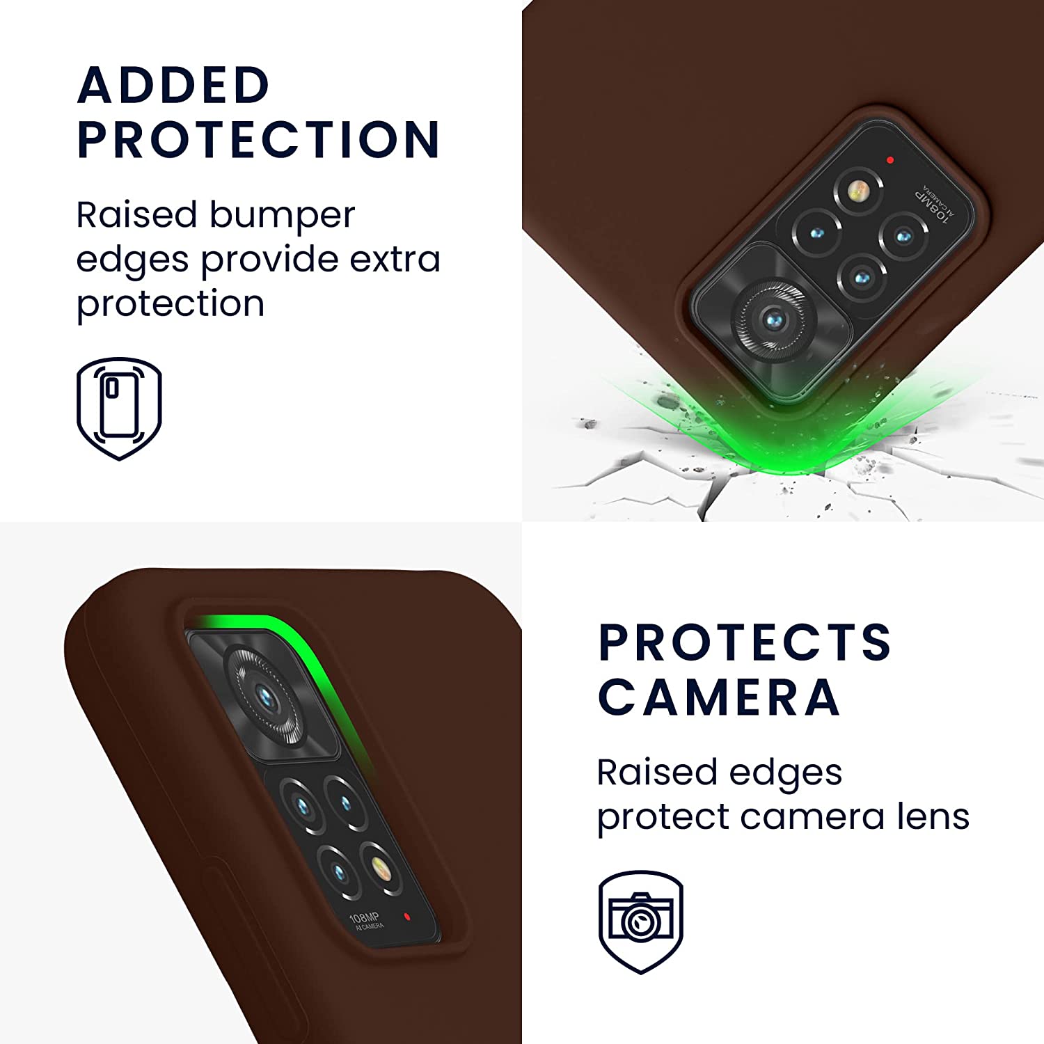 KW Xiaomi Redmi Note 11 Pro / Note 11 Pro 5G Θήκη Σιλικόνης Rubberized TPU - Chocolate - 57373.247