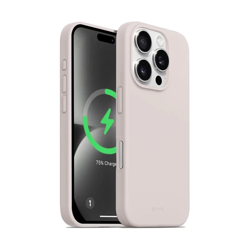 Crong iPhone 16 Pro Color Cover Magnetic - Θήκη Σιλικόνης με MagSafe - Sandy Pink