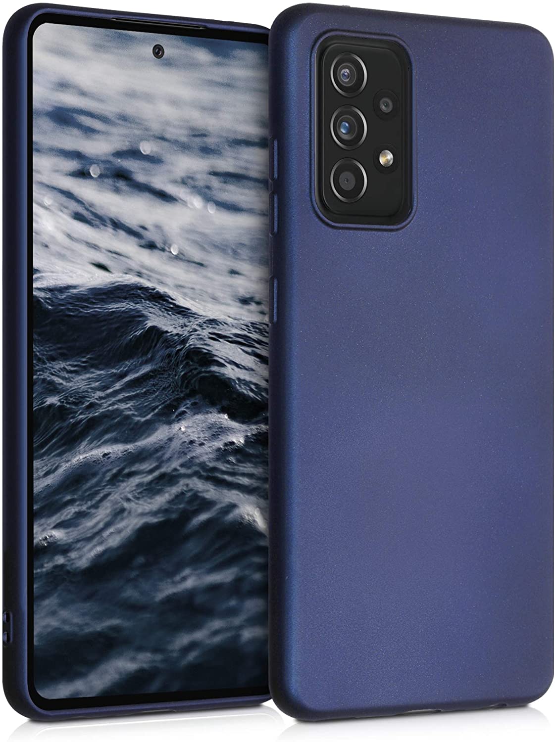 KW Samsung Galaxy A52 / A52 5G / A52s 5G Θήκη Σιλικόνης TPU - Metallic Blue - 54351.64