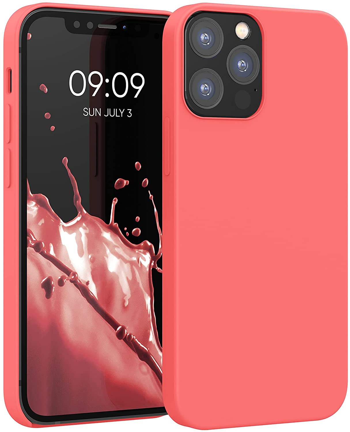 KW iPhone 12 / iPhone 12 Pro Θήκη Σιλικόνης Rubber TPU - Living Coral - 52641.141