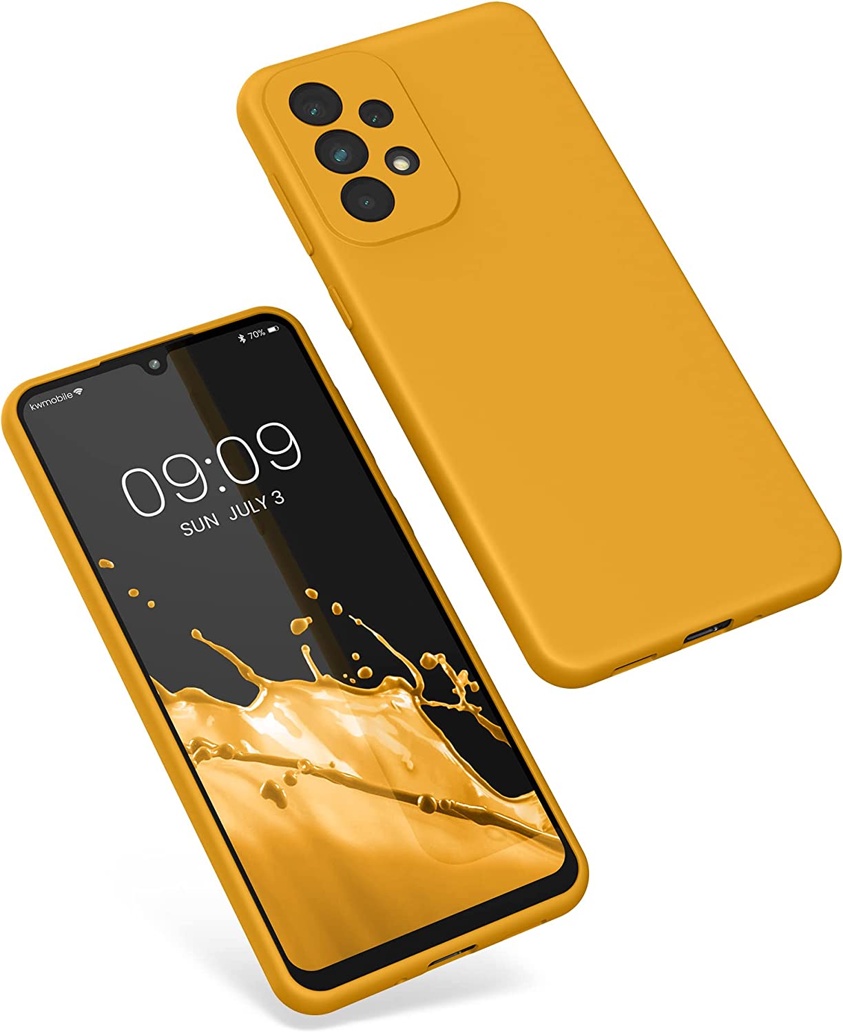 KW Samsung Galaxy A33 5G Θήκη Σιλικόνης Rubberized TPU - Mango - 57833.191