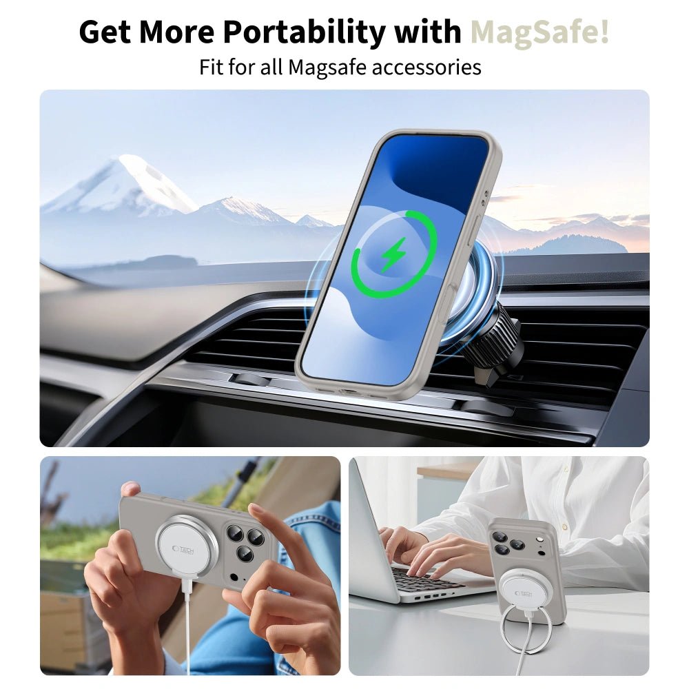 Tech - Protect iPhone 17 Pro Max Silicone MagSafe Θήκη Σιλικόνης - Stone Grey