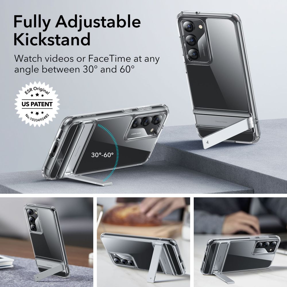 ESR Samsung Galaxy S23 Air Shield Boost Σκληρή Θήκη με Πλαίσιο Σιλικόνης και Stand - Διάφανη