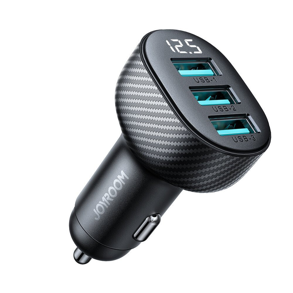 Joyroom Φορτιστής Αυτοκινήτου με 3 Θύρες USB 3.4A - Black - JR - CCD03