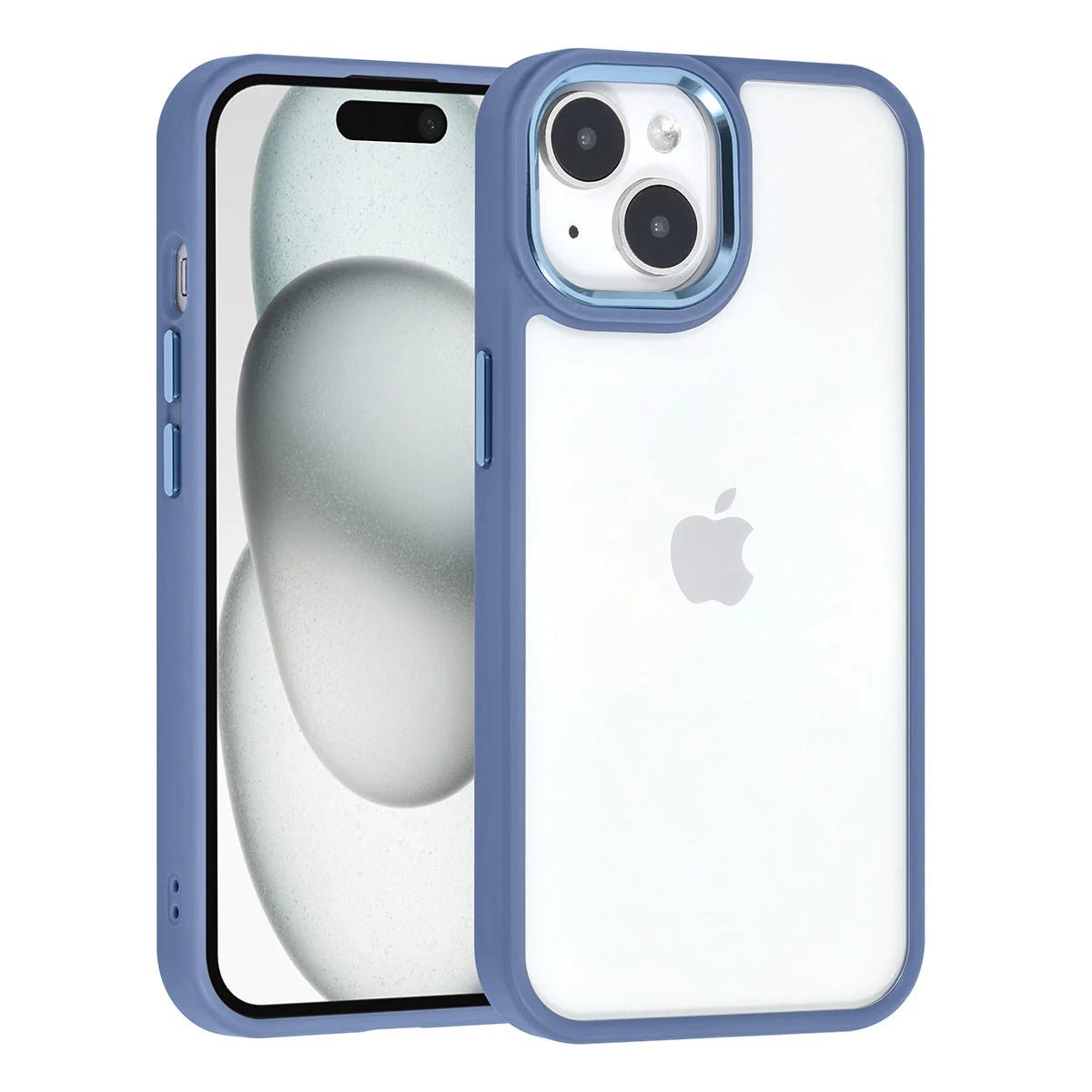 Tuniq iPhone 15 - Σκληρή Θήκη με Πλαίσιο Σιλικόνης - Ανοιχτό Μπλε / Διάφανο