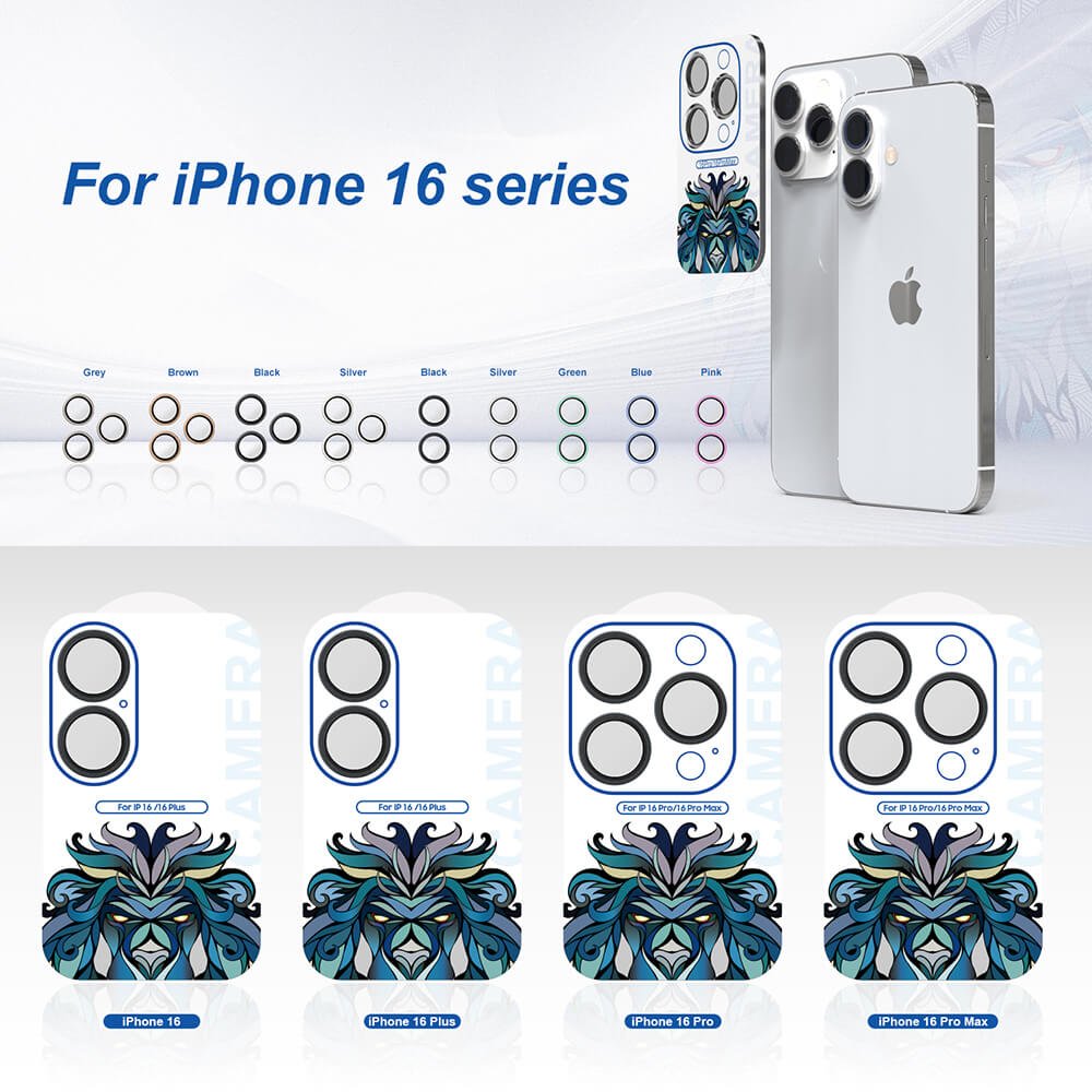 Lito iPhone 16 Pro / 16 Pro Max - S+ Camera Glass Protector - Αντιχαρακτικό Γυαλί για την Κάμερα - Black