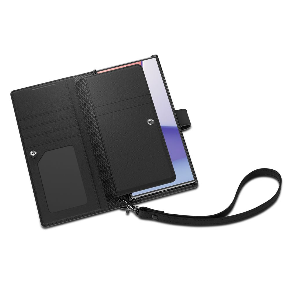 Spigen Samsung Galaxy S24 Ultra Wallet S Plus Θήκη Πορτοφόλι από Δερματίνη - Black