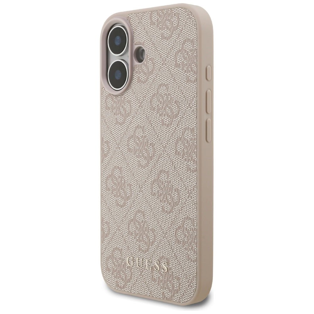 Guess iPhone 17 - 4G Classic - Σκληρή Θήκη με Πλαίσιο Σιλικόνης και Επένδυση Συνθετικού Δέρματος - Pink - GUHCP17SG4GFPI