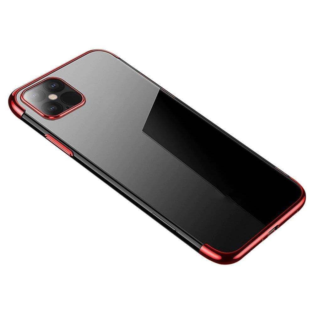 OEM iPhone 13 Pro Electroplating Θήκη Σιλικόνης TPU - Red - Διάφανη