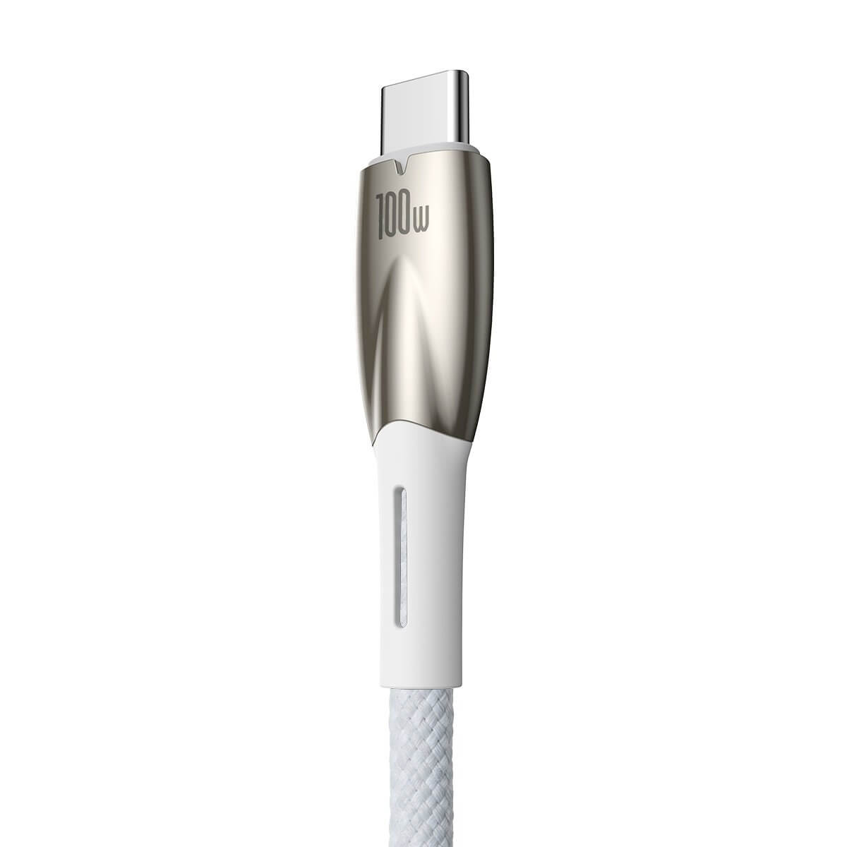 Baseus Glimmer Series PD 100W - Καλώδιο Δεδομένων και Φόρτισης Type C to USB 1M - White - CADH000402