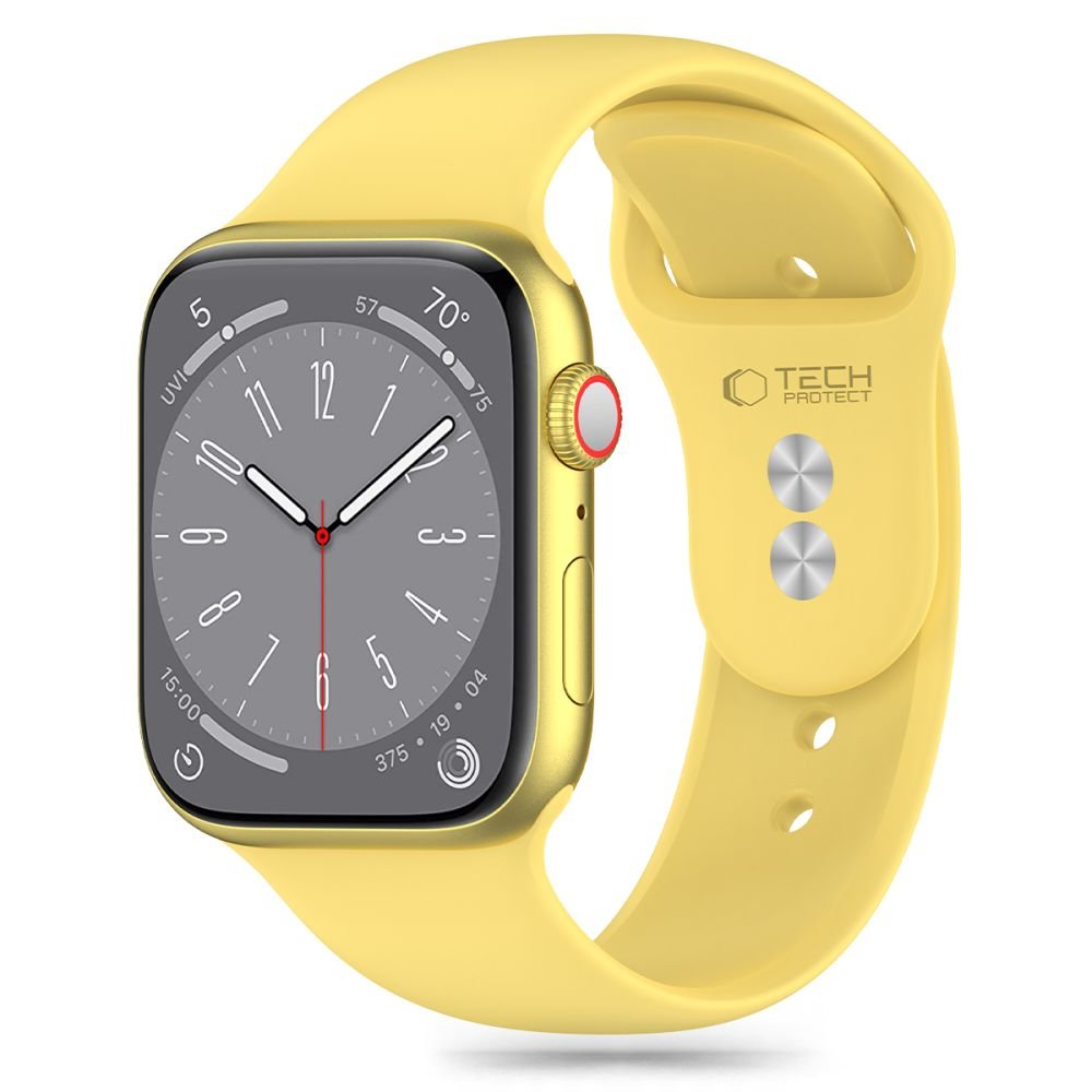 Tech - Protect Λουράκι Apple Watch 4/5/6/7/8/9/10/11 - SE (1/2/3) - 40/41/42mm Silicone Σιλικόνης - Canary Yellow