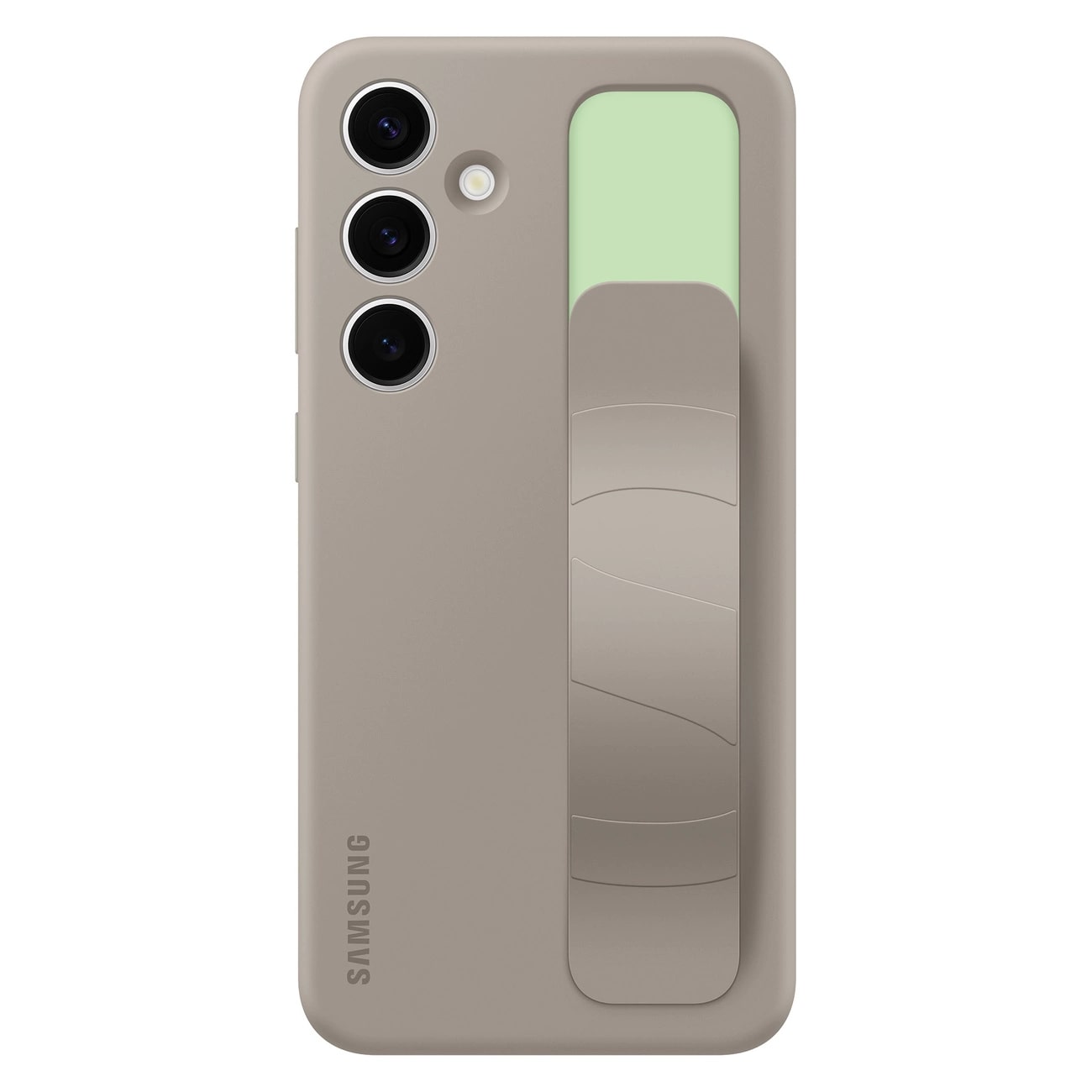 Samsung Standing Grip - Samsung Galaxy S24+ Θήκη Σιλικόνης με Finger Holder / Stand - Taupe - EF - GS926CUEGWW