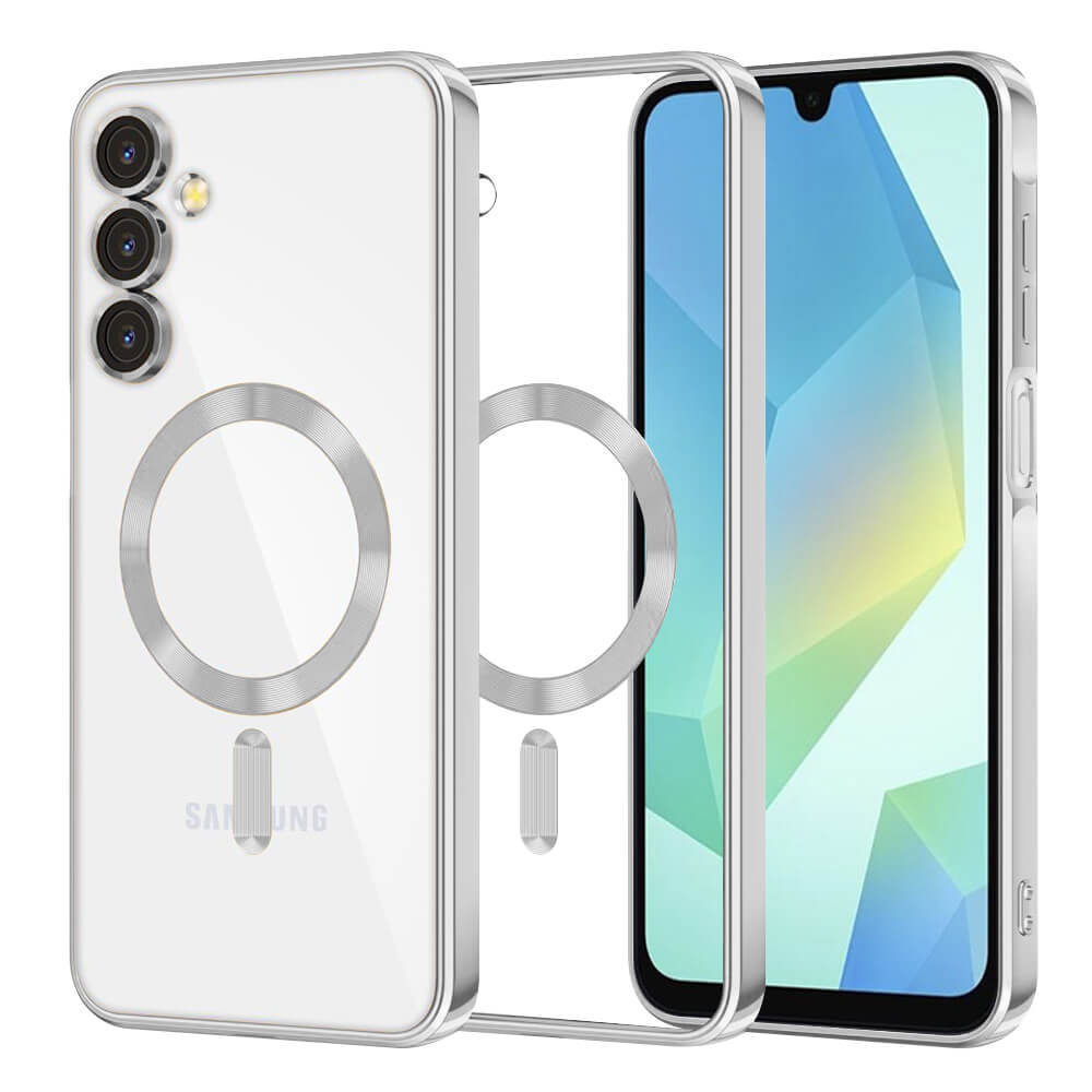 Techsuit Samsung Galaxy A16 4G / A16 5G - Luxury Crystal MagSafe - Θήκη Σιλικόνης - Silver