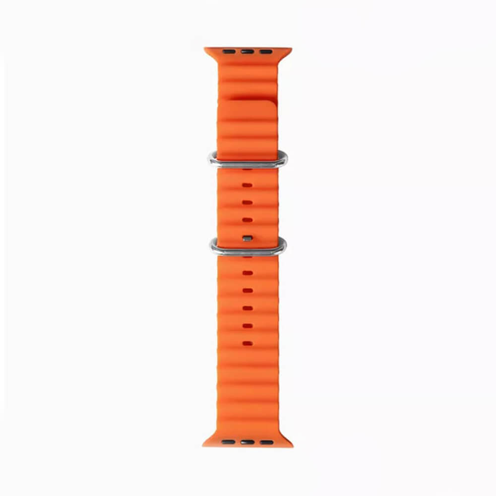 Techsuit Λουράκι Apple Watch 2/3/4/5/6/7/8/9/10/11 - SE (1/2/3) - 38/40/41/42mm Watchband W038 Σιλικόνης - Orange