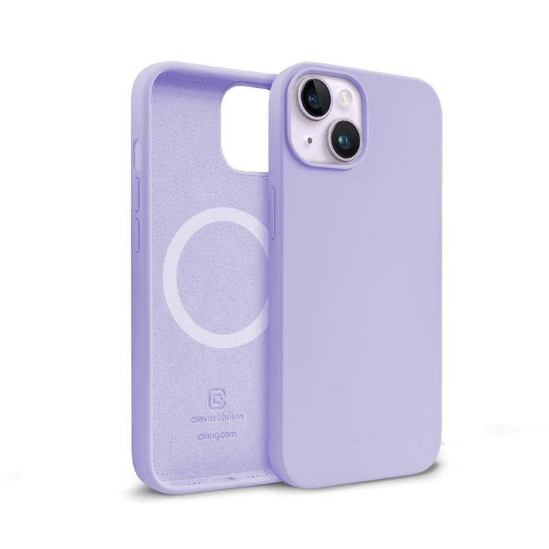 Crong iPhone 13 / iPhone 14 Color Cover Magnetic - Θήκη Σιλικόνης με MagSafe - Purple