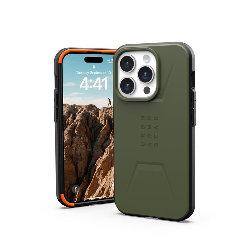 UAG iPhone 15 Pro Civilian MagSafe Σκληρή Θήκη με MagSafe - Olive Drab
