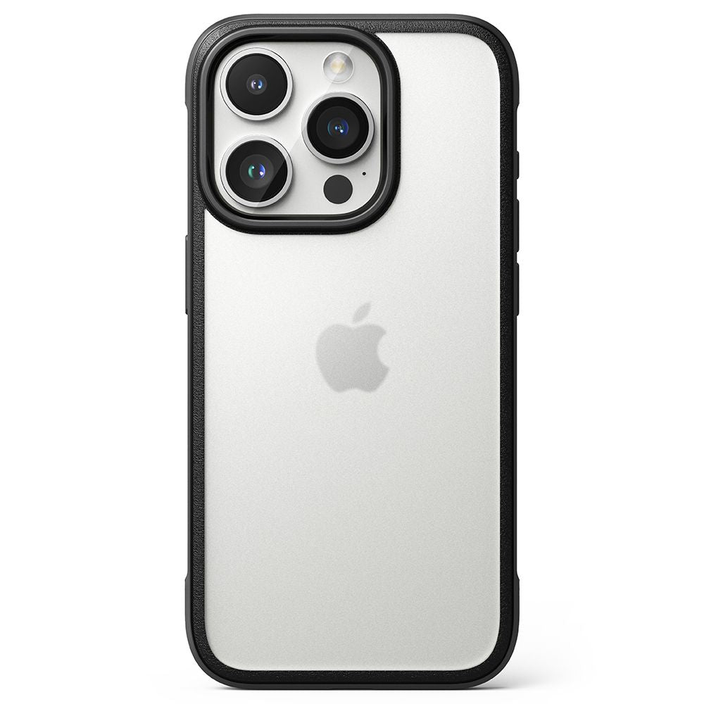 Ringke iPhone 15 Pro Max Fusion Bold Σκληρή Θήκη με Πλαίσιο Σιλικόνης - Matte Black / Ημιδιάφανη