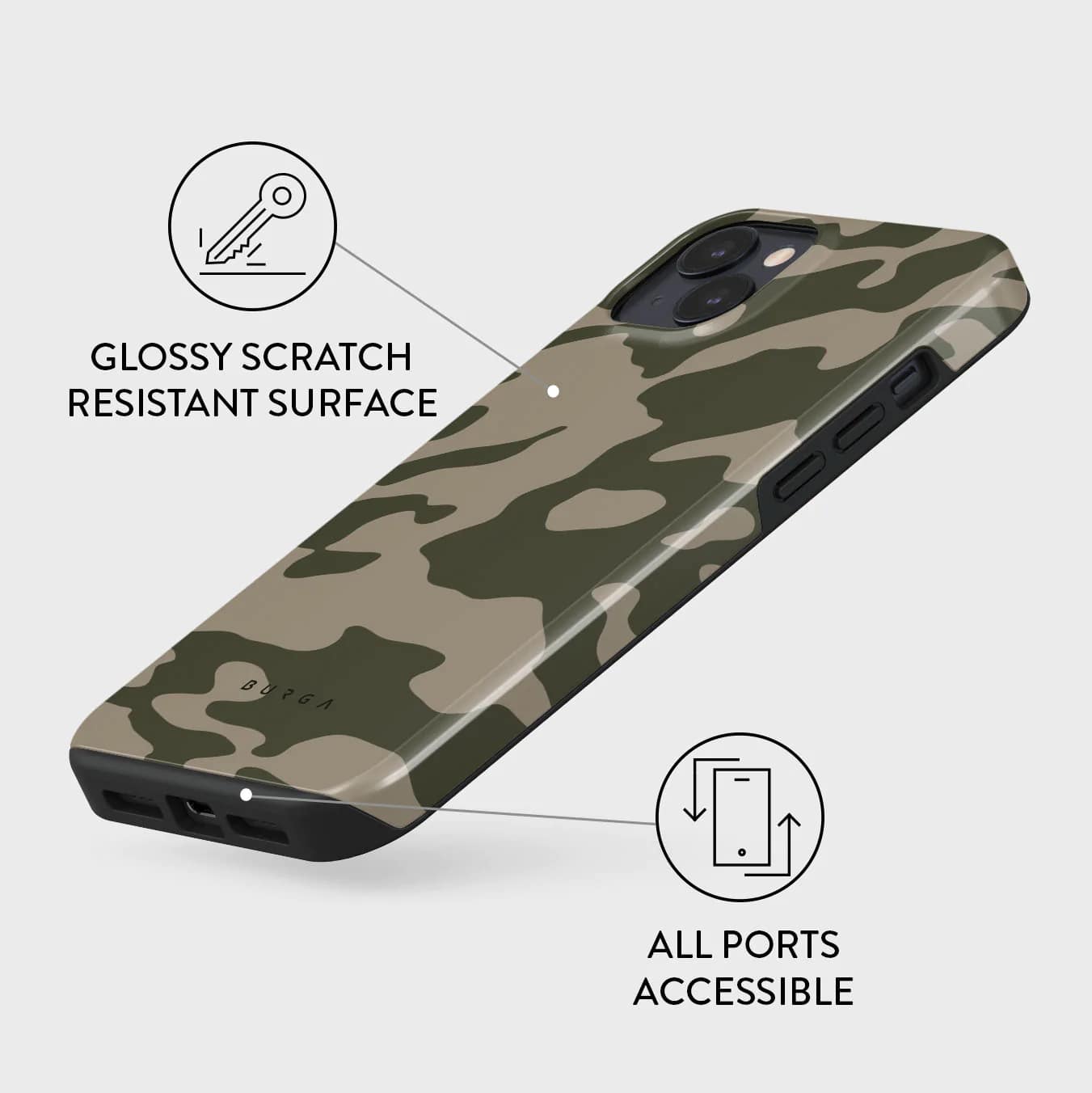Burga iPhone 14 Plus Fashion Tough Σκληρή Θήκη - No Trace