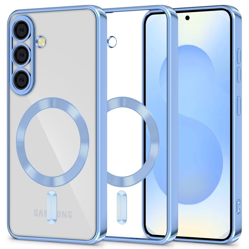 Tech - Protect Samsung Galaxy S25 MagFlex Θήκη Σιλικόνης TPU με MagSafe - Διάφανη / Marine Blue