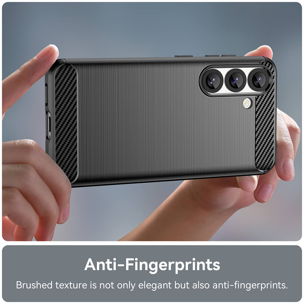 Techsuit Samsung Galaxy S25 Carbon Silicone Θήκη Σιλικόνης TPU - Black