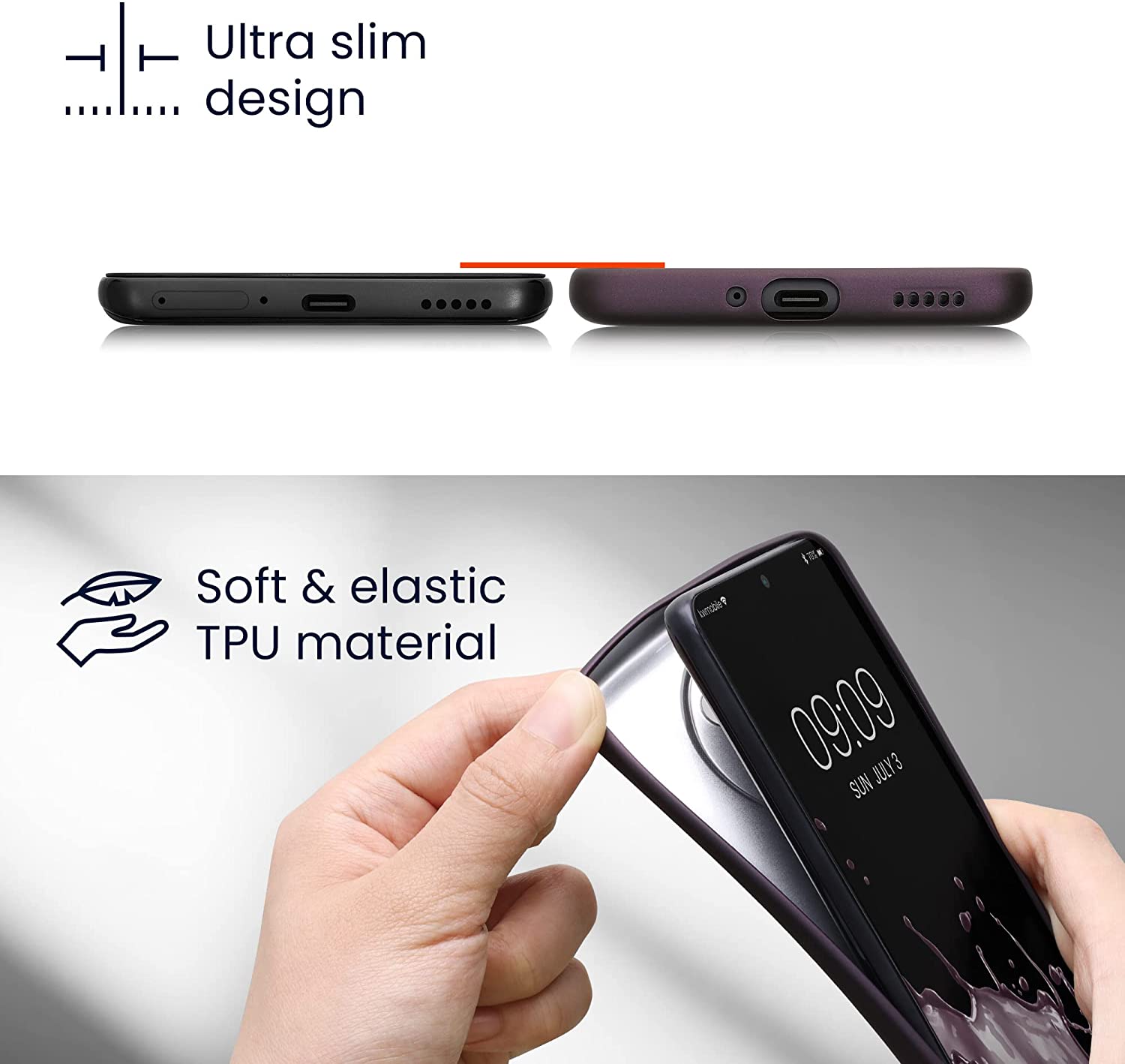 KW Xiaomi Redmi Note 12 5G / Poco X5 5G Θήκη Σιλικόνης TPU - Metallic Lavender - 60888.230