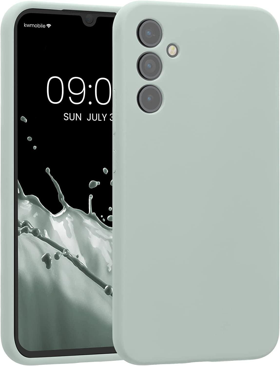 KW Samsung Galaxy A34 5G Θήκη Σιλικόνης Rubber TPU - Cool Mint - 60807.200