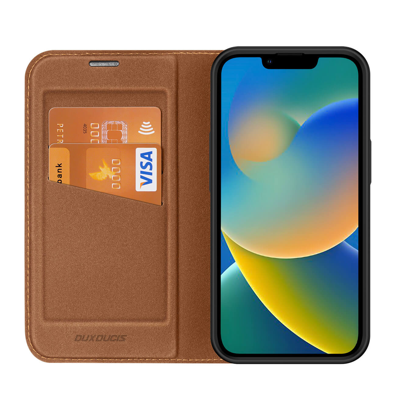 Dux Ducis iPhone 14 Plus Skin X2 Flip Stand Case Θήκη Βιβλίο - Brown