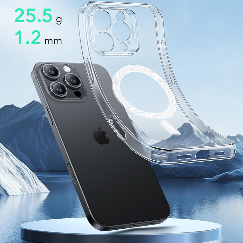 ESR iPhone 16 Pro Max Zero HaloLock Λεπτή Θήκη Σιλικόνης με MagSafe - Διάφανη