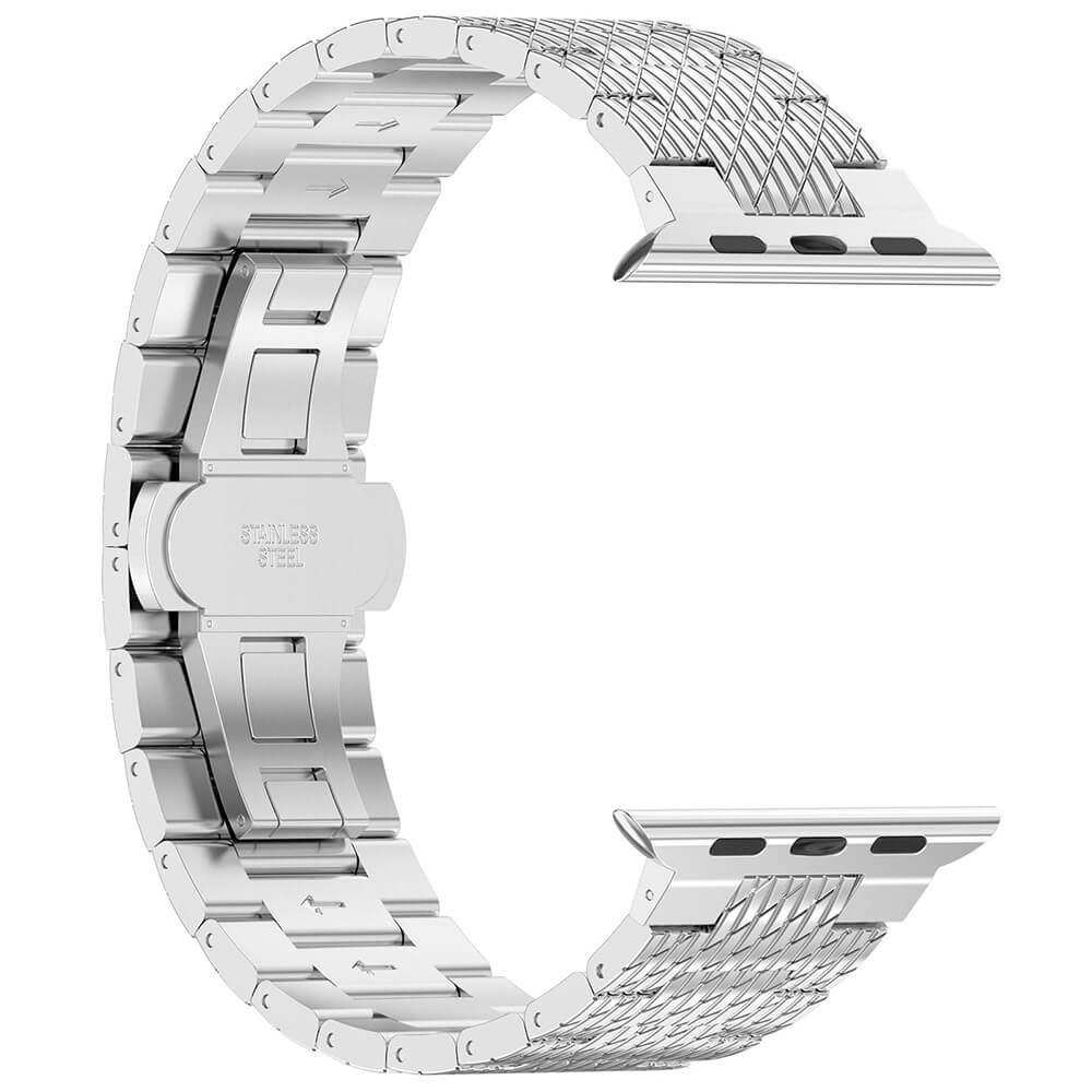 Techsuit Λουράκι Apple Watch 4/5/6/7/8/9/10/11 - SE (1/2/3) - ULTRA (1/2/3) - 44/45/46/49mm Watchband από Ανοξείδωτο Ατσάλι W052 - Silver