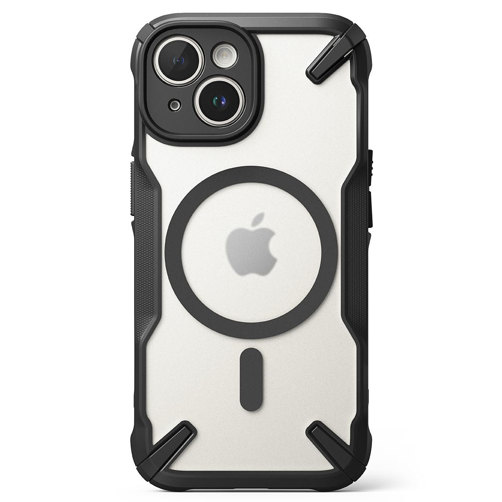Ringke iPhone 15 Fusion X MagSafe Σκληρή Θήκη με Πλαίσιο Σιλικόνης και MagSafe - Matte Black - Ημιδιάφανη