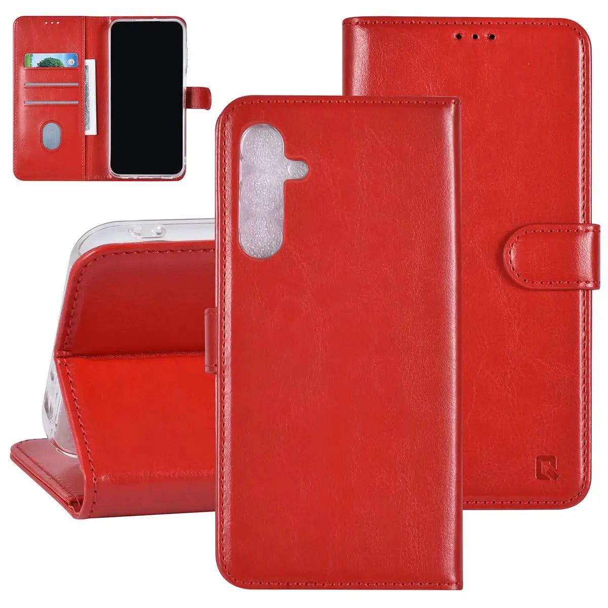 Tuniq Samsung Galaxy A25 5G - Θήκη Πορτοφόλι Stand από Δερματίνη - Κόκκινη