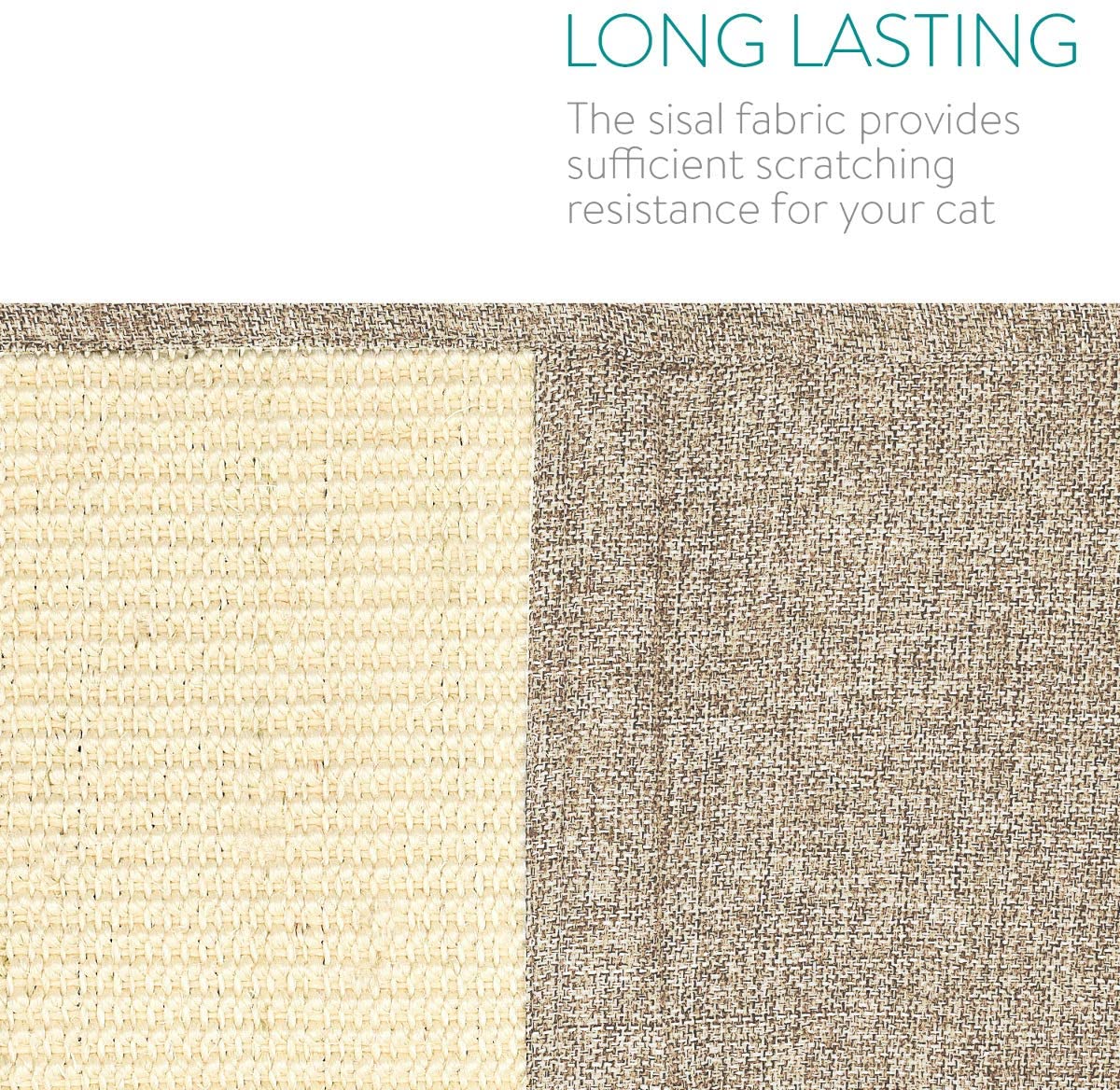Navaris Cat Scratch Armrest Organiser Προστατευτικό Καναπέ από Γρατζουνιές Γάτας - 130 x 45 cm - Light Brown - White - 48412.24.02