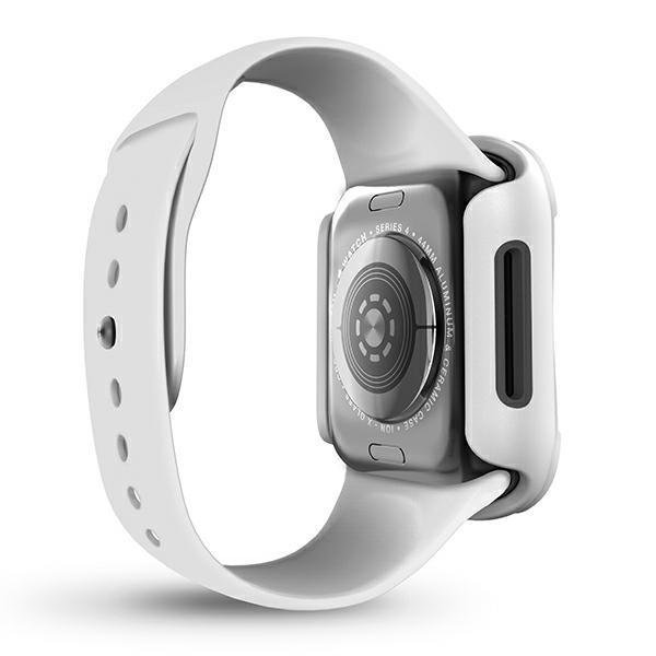 Uniq Θήκη Apple Watch 4 / 5 / 6 / SE / SE 2 40MM Torres με Αντιχαρακτικό γυαλί 9H - Dove White