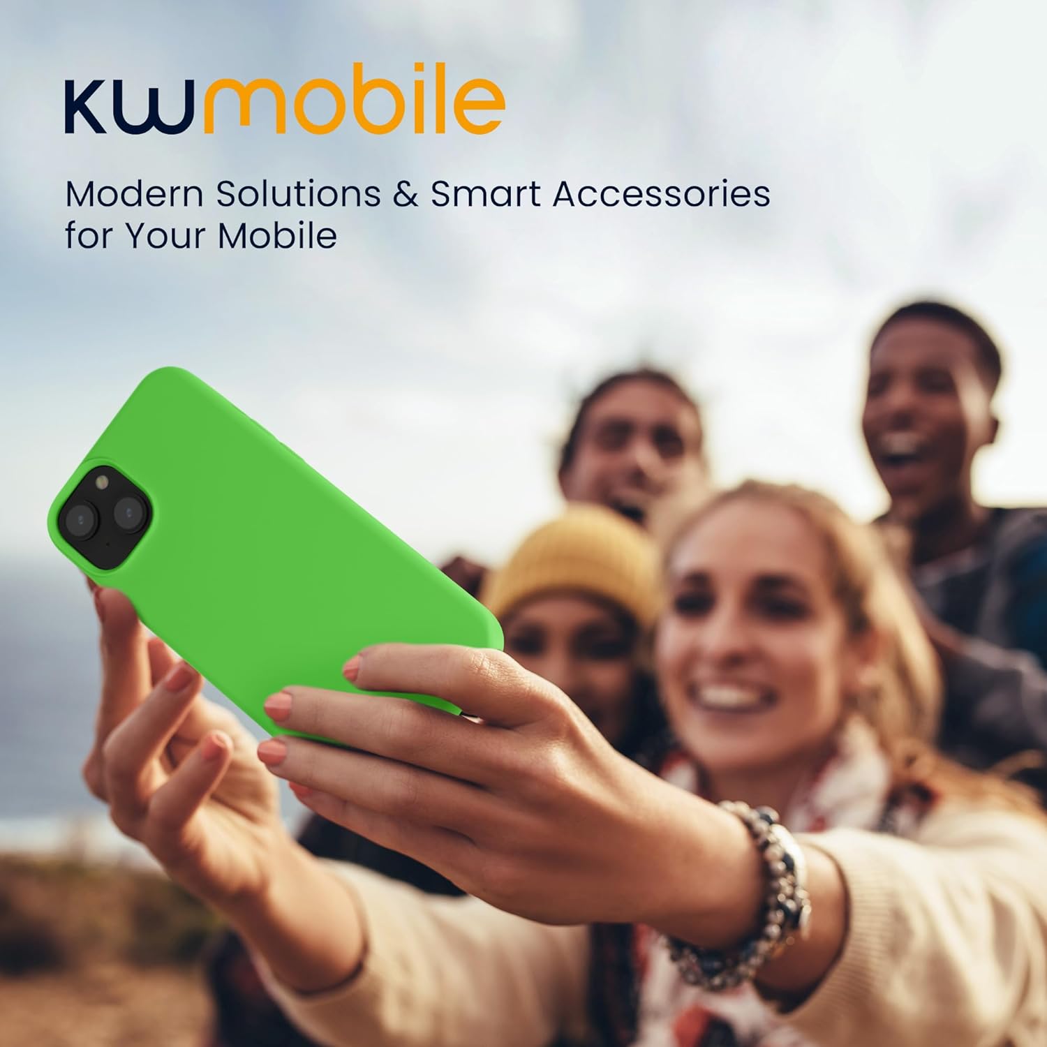 KW iPhone 15 Θήκη Σιλικόνης Rubberized TPU - Lime Green - 61953.159
