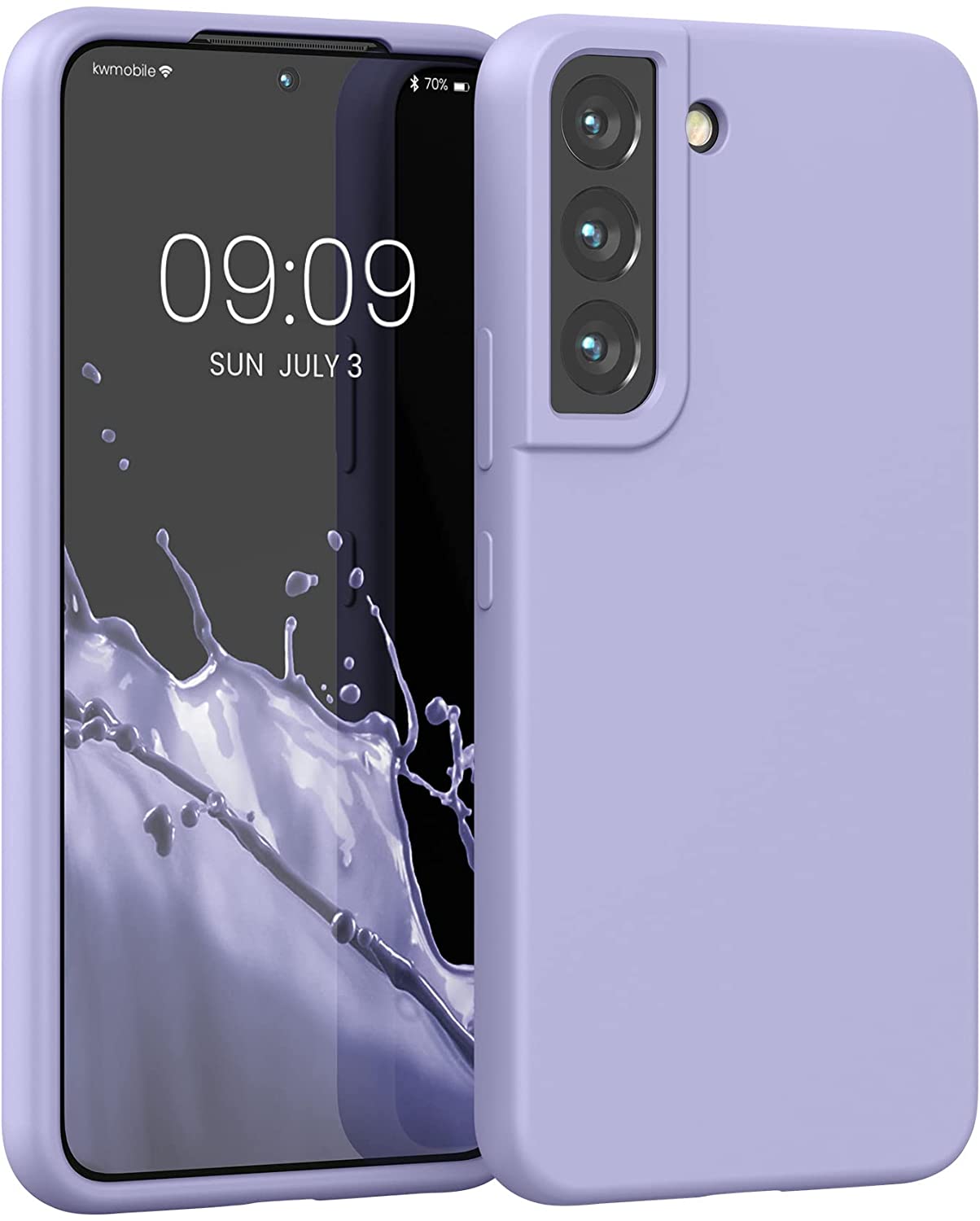 KW Samsung Galaxy S22 Θήκη Σιλικόνης Rubberized TPU - Pastel Lavender - 56756.139