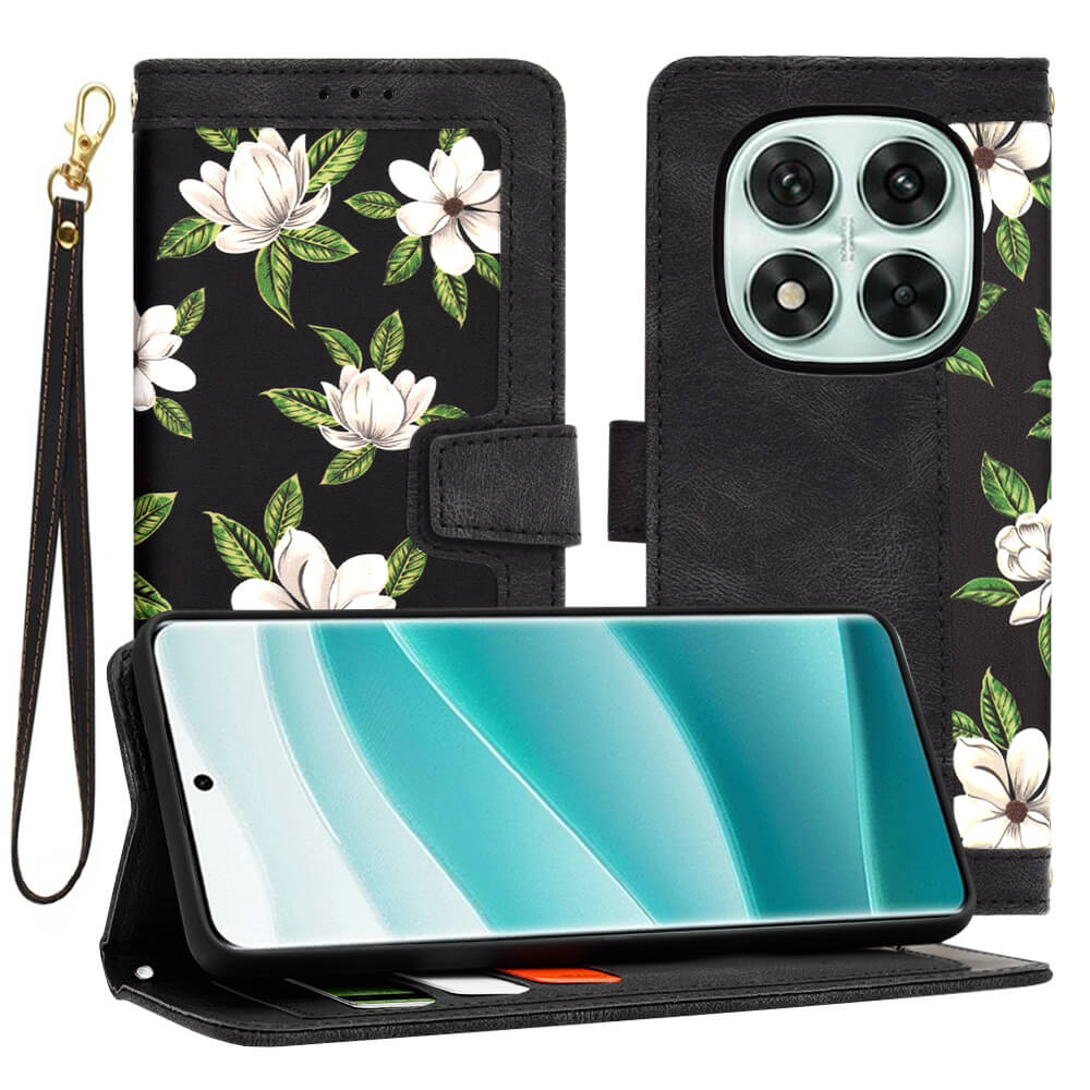 Techsuit Xiaomi Redmi Note 14 Pro 5G / Poco X7 - FlipCraft - Θήκη Πορτοφόλι από Δερματίνη - Flowers of the Dawn