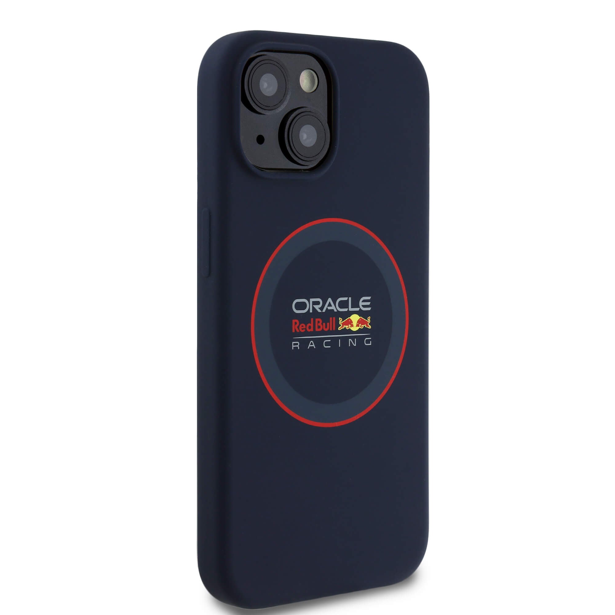 Red Bull iPhone 15 - Silicone Red Ring - MagSafe Σκληρή Θήκη με Πλαίσιο Σιλικόνης - Navy - RBHMP15S24SIILVR