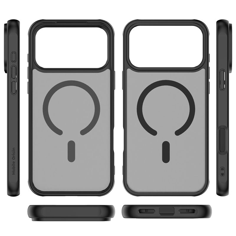 Mobile Origin iPhone 17 Pro Max - Σκληρή Θήκη με Πλαίσιο Σιλικόνης - Hybrid MagSafe - Matte Black