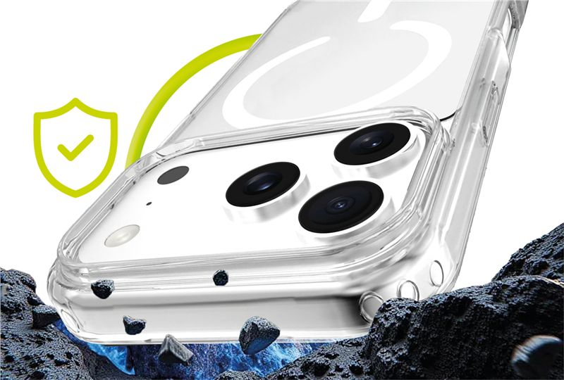 Mobile Origin iPhone 17 Pro - Σκληρή Θήκη με Πλαίσιο Σιλικόνης - Hybrid MagSafe - Διάφανη / White