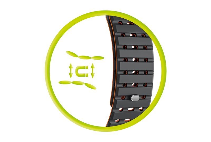 Mobile Origin Λουράκι Apple Watch 8/9/10/11 - SE (1/2/3) - Ultra (1/2/3) - 44/45/49mm Σιλικόνης - Magnetic Strap - Black / Orange